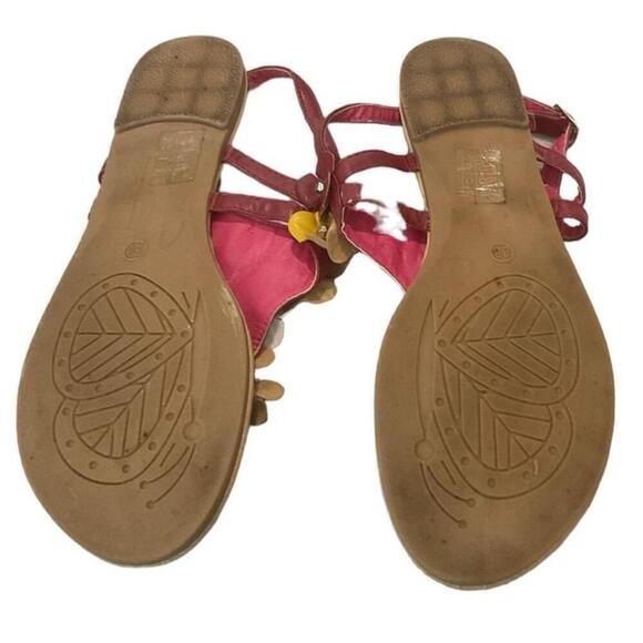 $5$ add on Nove 3D floral,pink,yellow&Purple made in Italy fashion Sandals - Picture 5 of 8